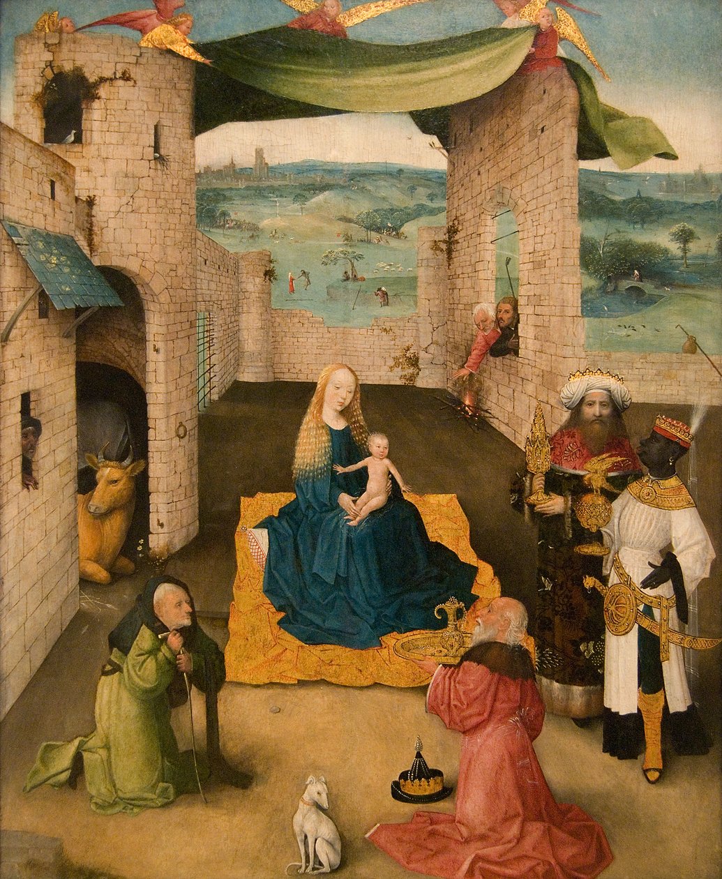 De Aanbidding der Wijzen door Hieronymus Bosch