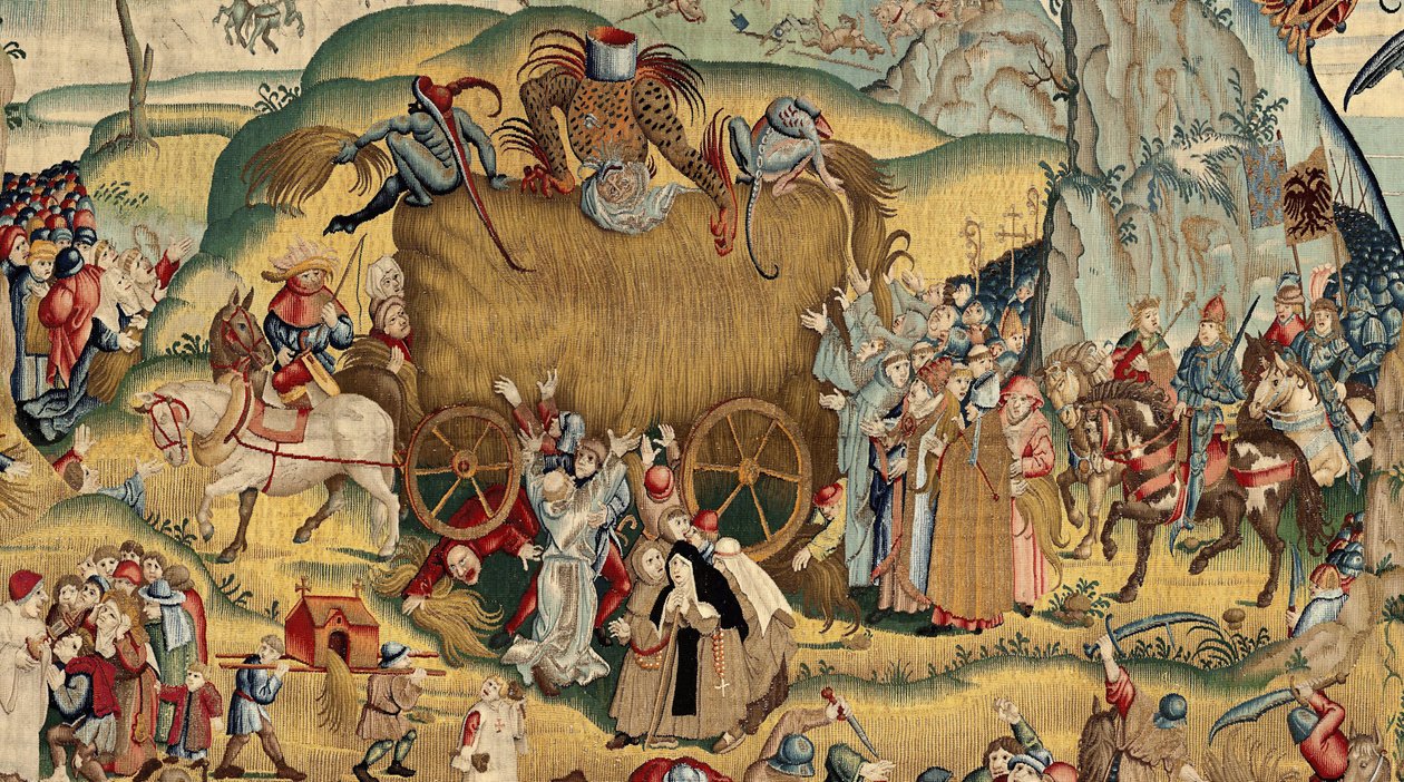 Tapijt geïnspireerd door het werk van Jheronimus Bosch, ca. 1560 door Hieronymus (after) Bosch