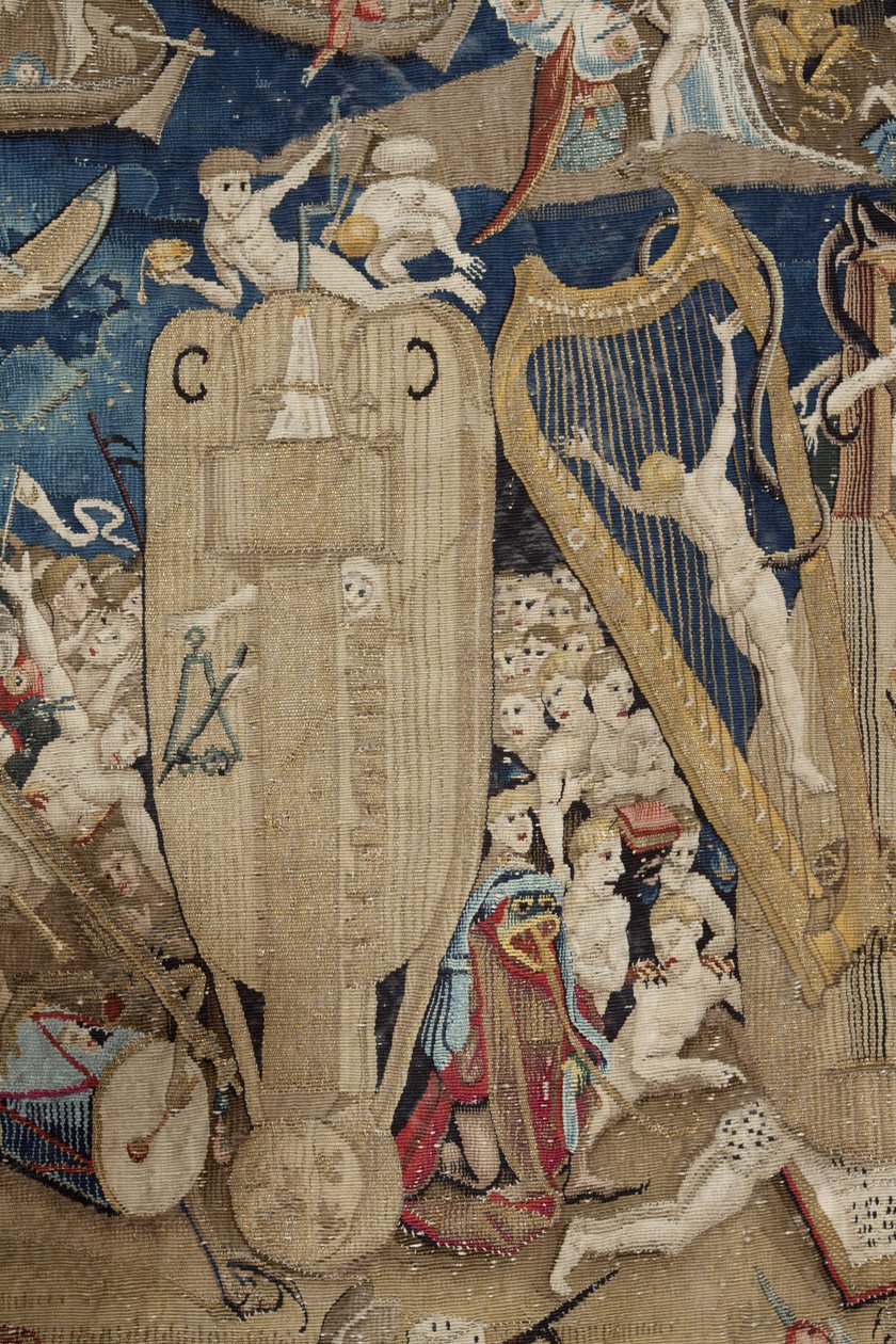 De tuin der lusten. ca. 1560 (tapijt) door Hieronymus (after) Bosch