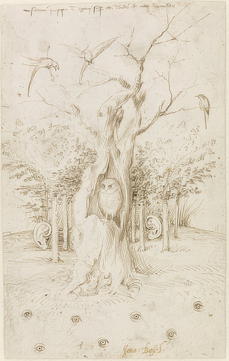 Het veld heeft ogen, het bos heeft oren door Hieronymus Bosch