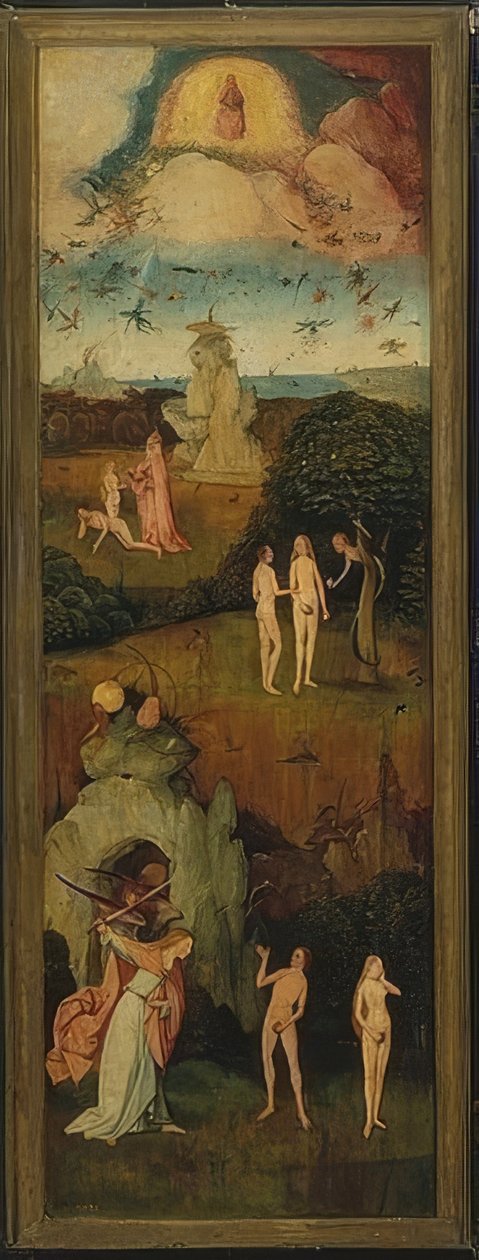 De Hooiwagen (Drieluik). Linker Paneel door Hieronymus Bosch