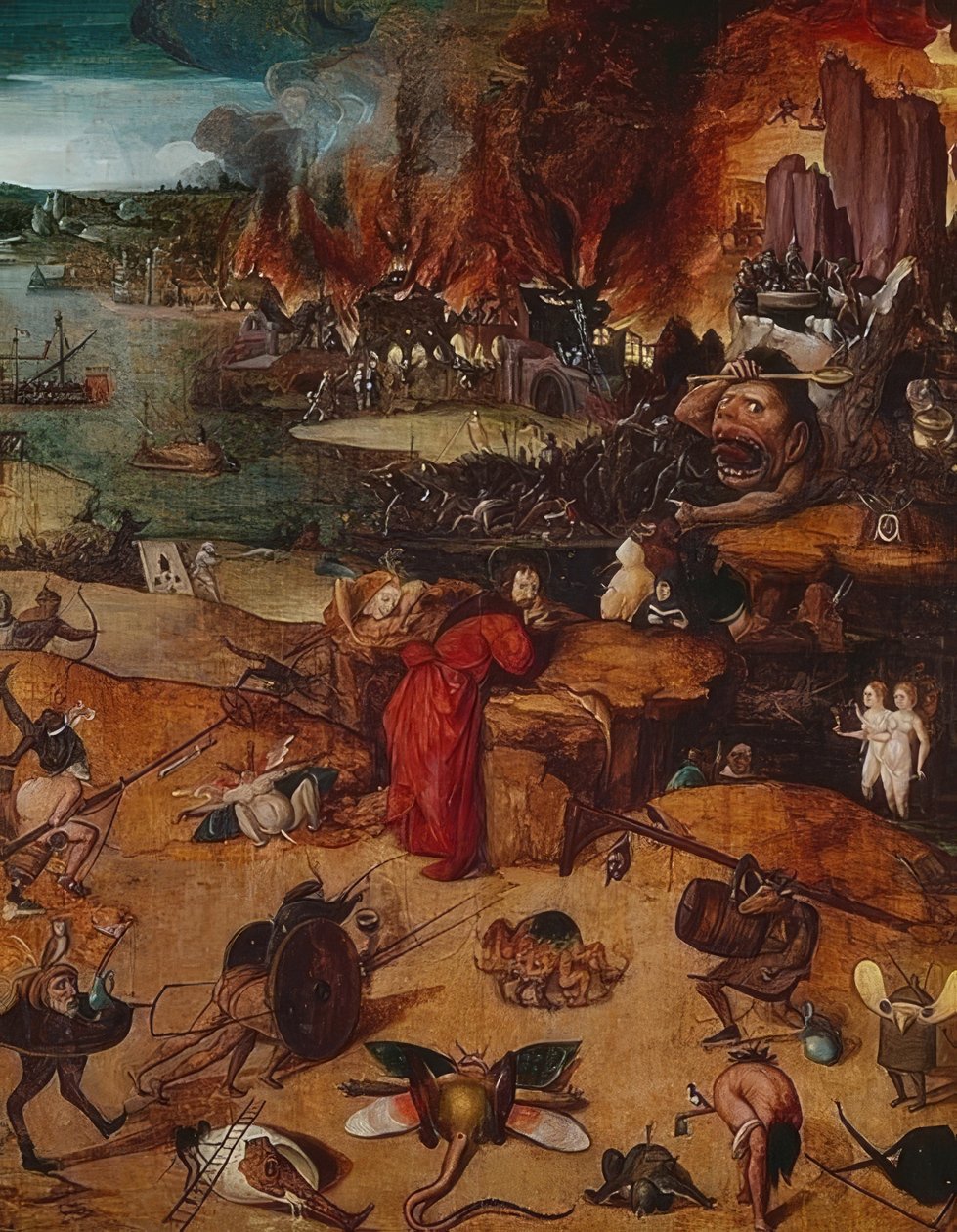 De verzoeking van de heilige Antonius door Hieronymus Bosch