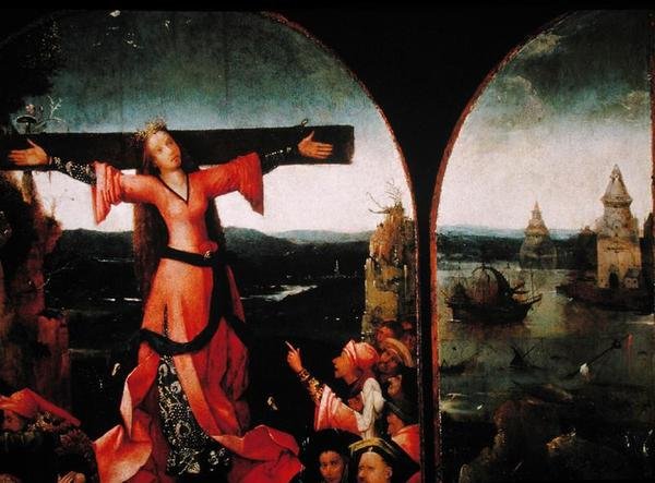 St. Liberata Drieluik (detail) door Hieronymus Bosch
