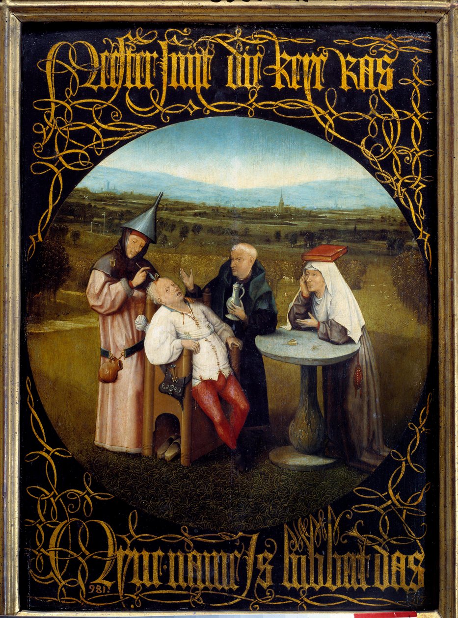 De Extractie van de Steen der Waanzin door Hieronymus Bosch
