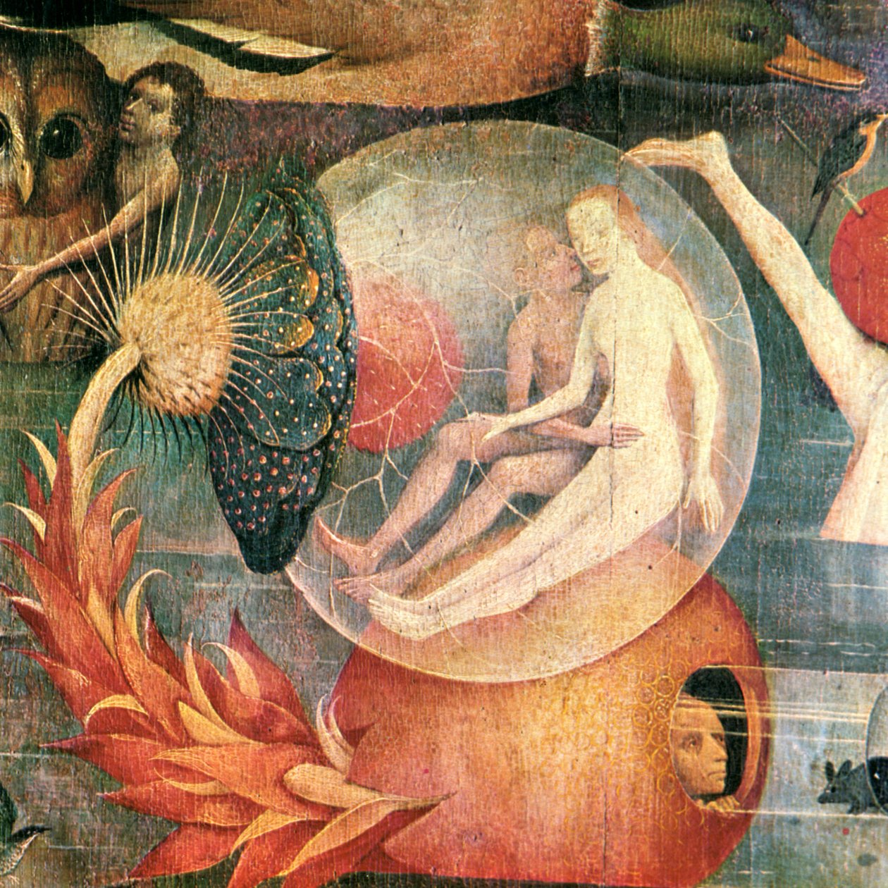 De Tuin der Lusten (detail), ca. 1500 door Hieronymus Bosch