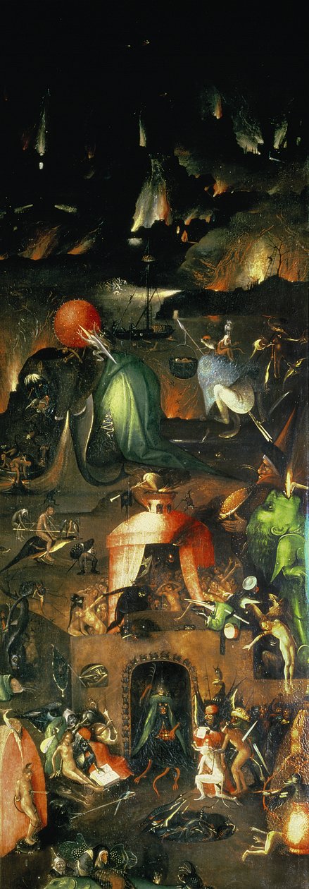 Het Laatste Oordeel (Altaarstuk): Interieur van de Rechtervleugel door Hieronymus Bosch