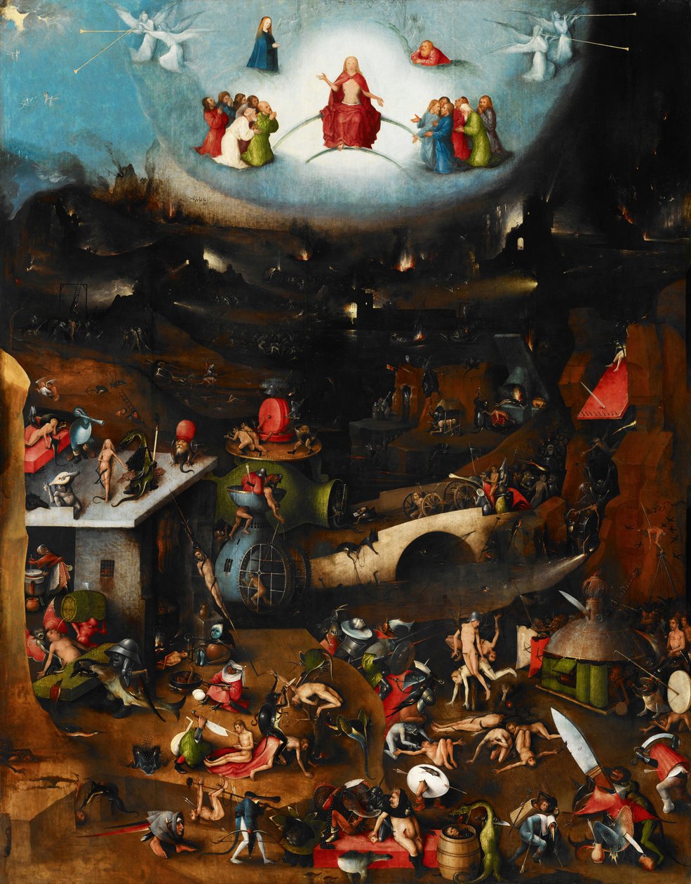 Het Laatste Oordeel (centraal paneel), ca. 1482-1515 door Hieronymus Bosch