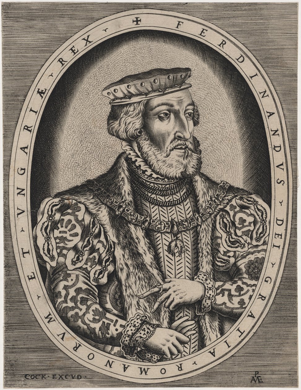 Ferdinand I, keizer van het Heilige Roomse Rijk door Hieronymus Cock