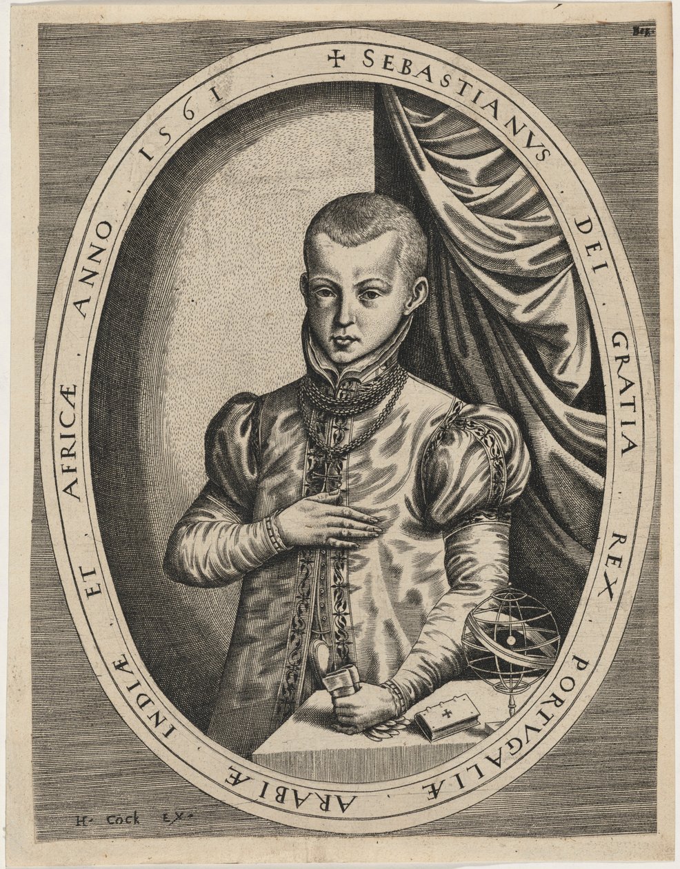 Sebastian, koning van Portugal door Hieronymus Cock