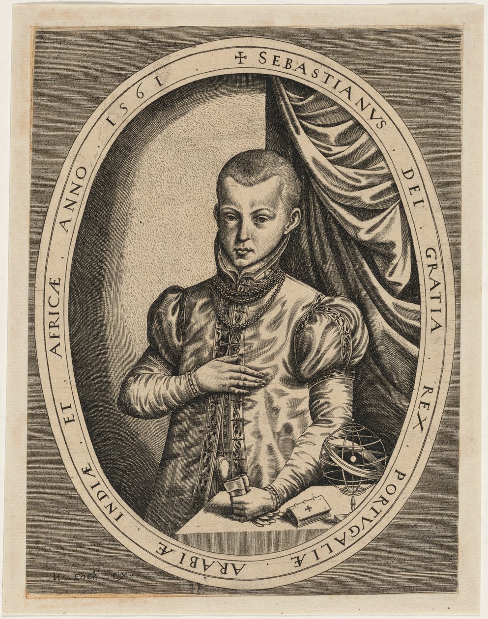 Sebastian, koning van Portugal door Hieronymus Cock