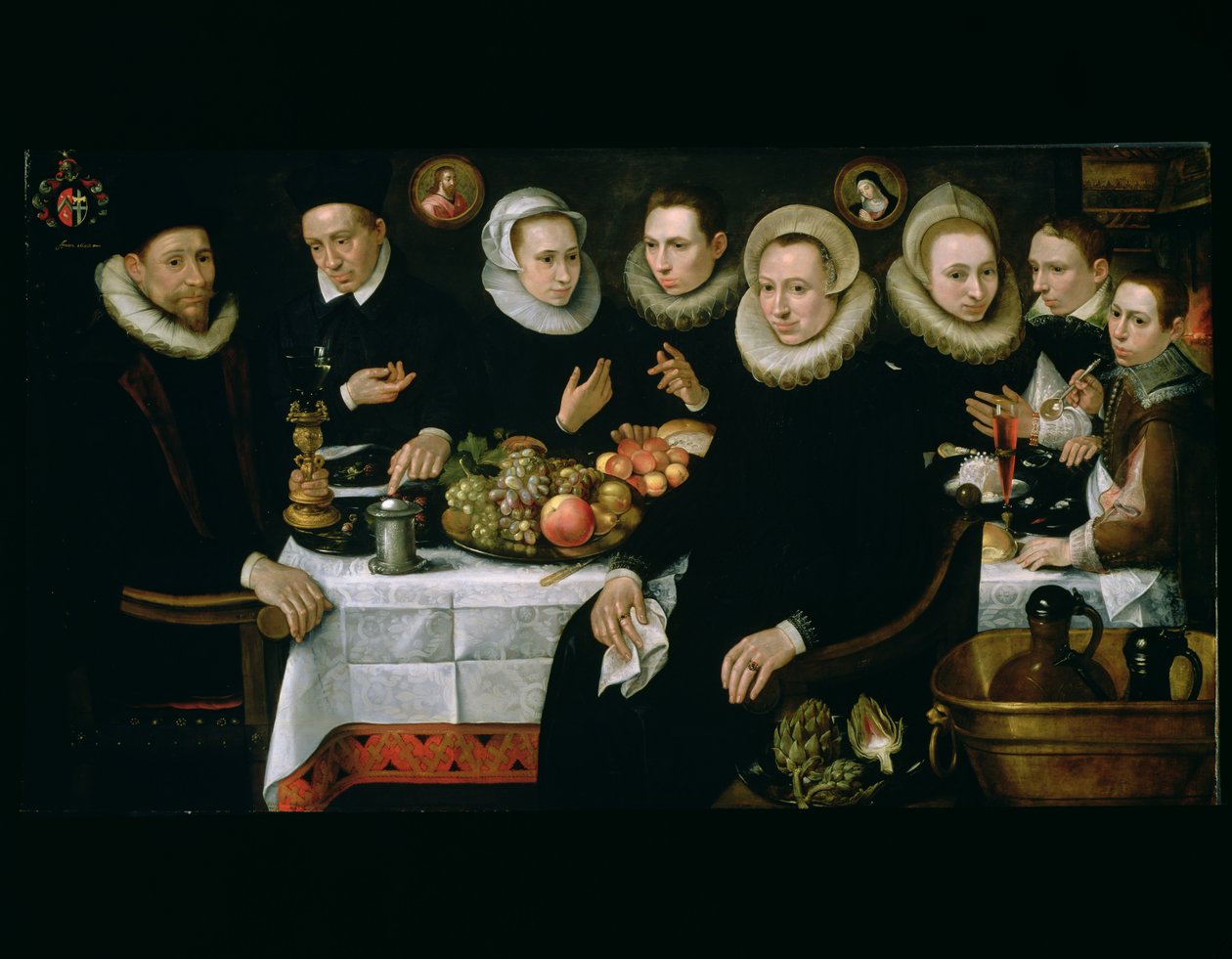 De familie van Adrien de Witte (1555-1616) 1608 door Hieronymus Francken