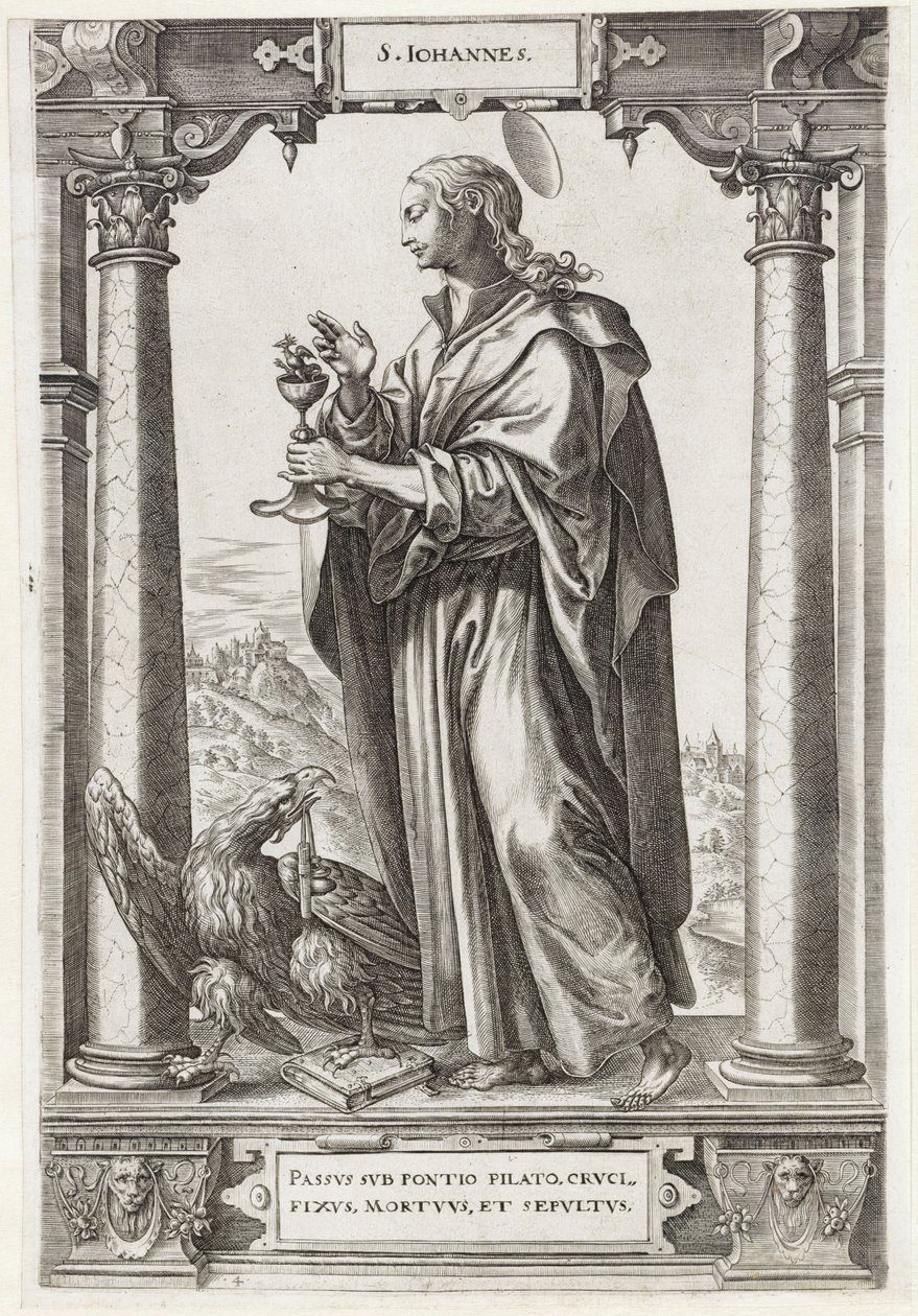 H. Johannes de Evangelist door Hieronymus Wierix