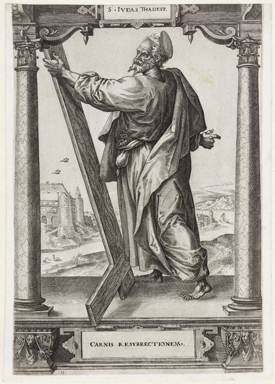 H. Judas Taddeüs door Hieronymus Wierix