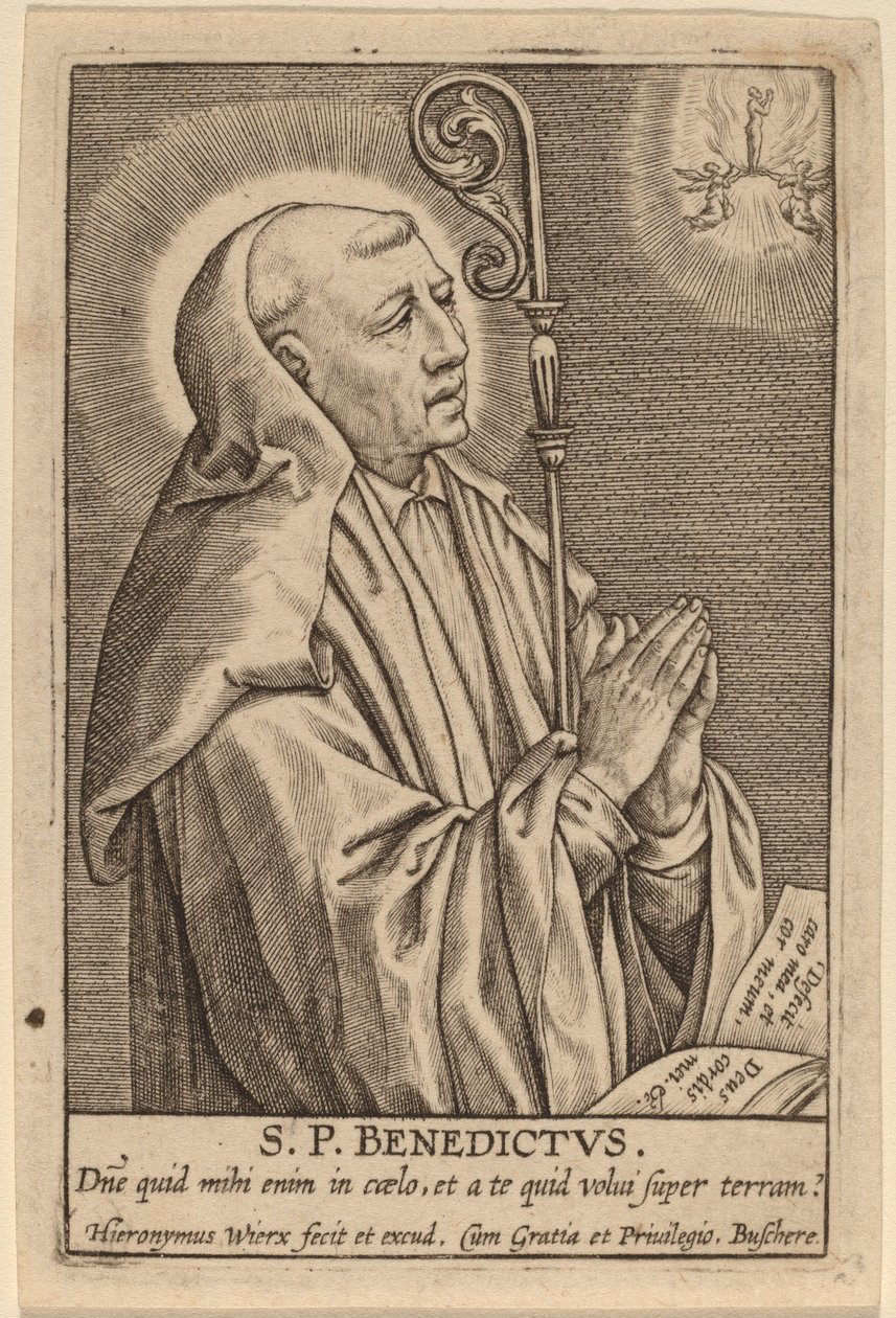 S. P. Benedictus door Hieronymus Wierix