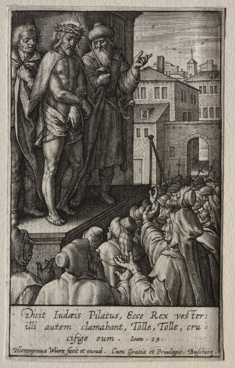 De Passie: Christus gepresenteerd aan het volk door Hieronymus or Jerome Wierix