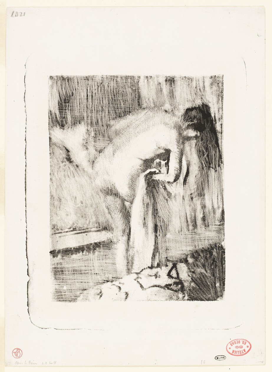 Na het bad II door Hilaire Germain Edgar Degas