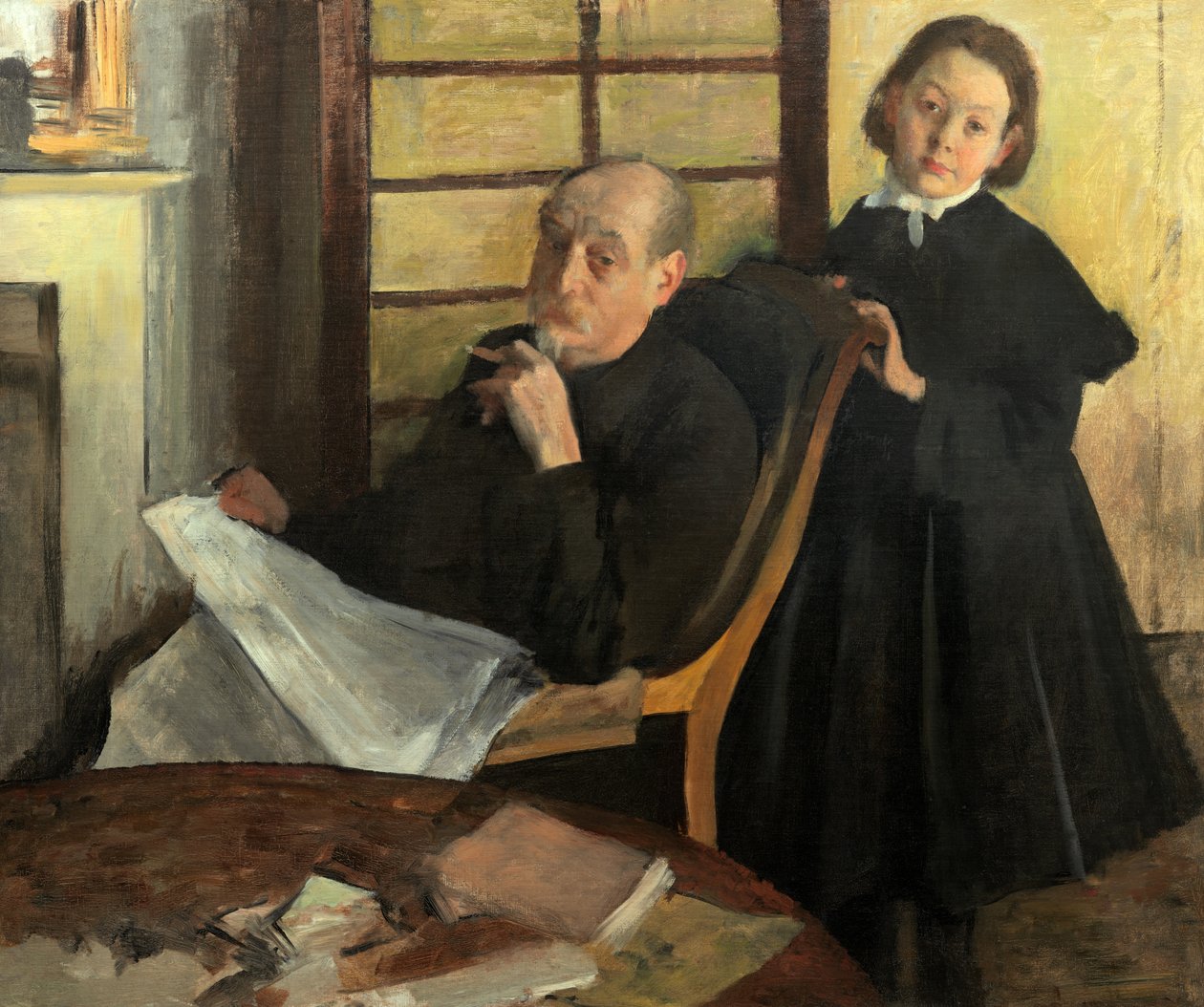 Henri Degas en zijn nicht Lucie Degas (De oom en nicht van de kunstenaar) door Hilaire Germain Edgar Degas