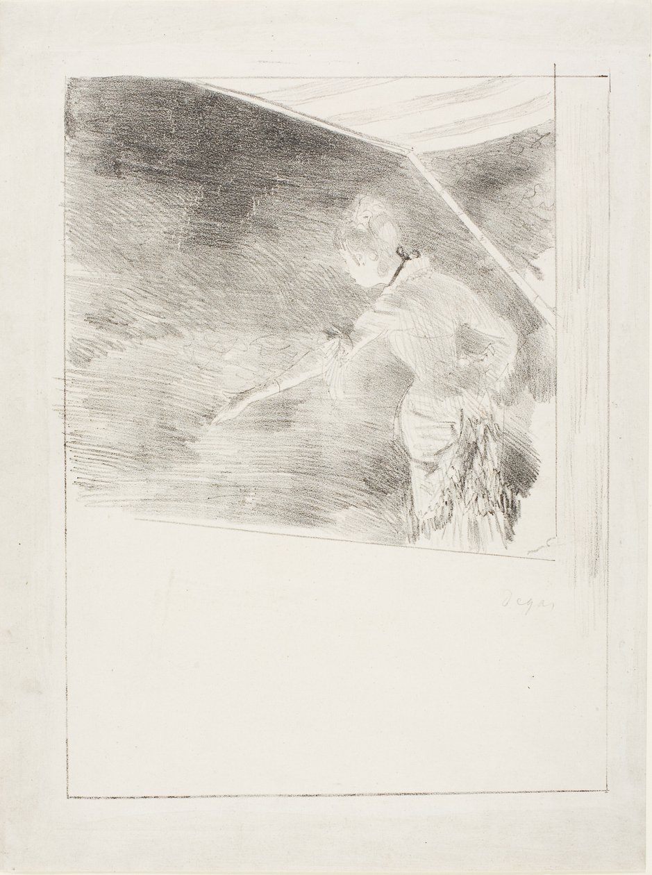 Zangeres tijdens een caféconcert door Hilaire Germain Edgar Degas