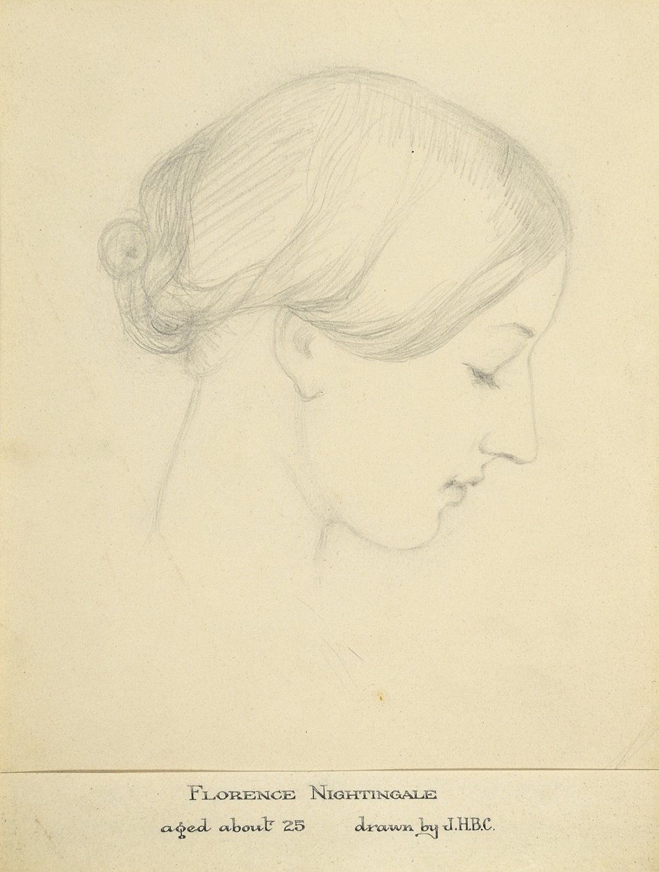 Florence Nightingale ongeveer 25 jaar oud door Hilary Bonham-Carter
