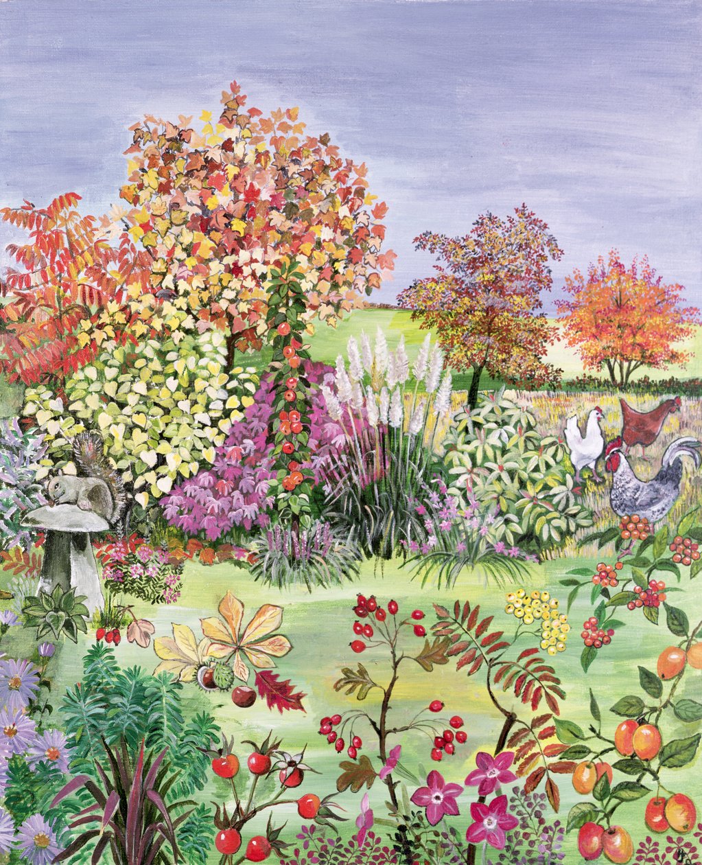 Herfst uit de Vier Seizoenen (een van een set van vier) door Hilary Jones