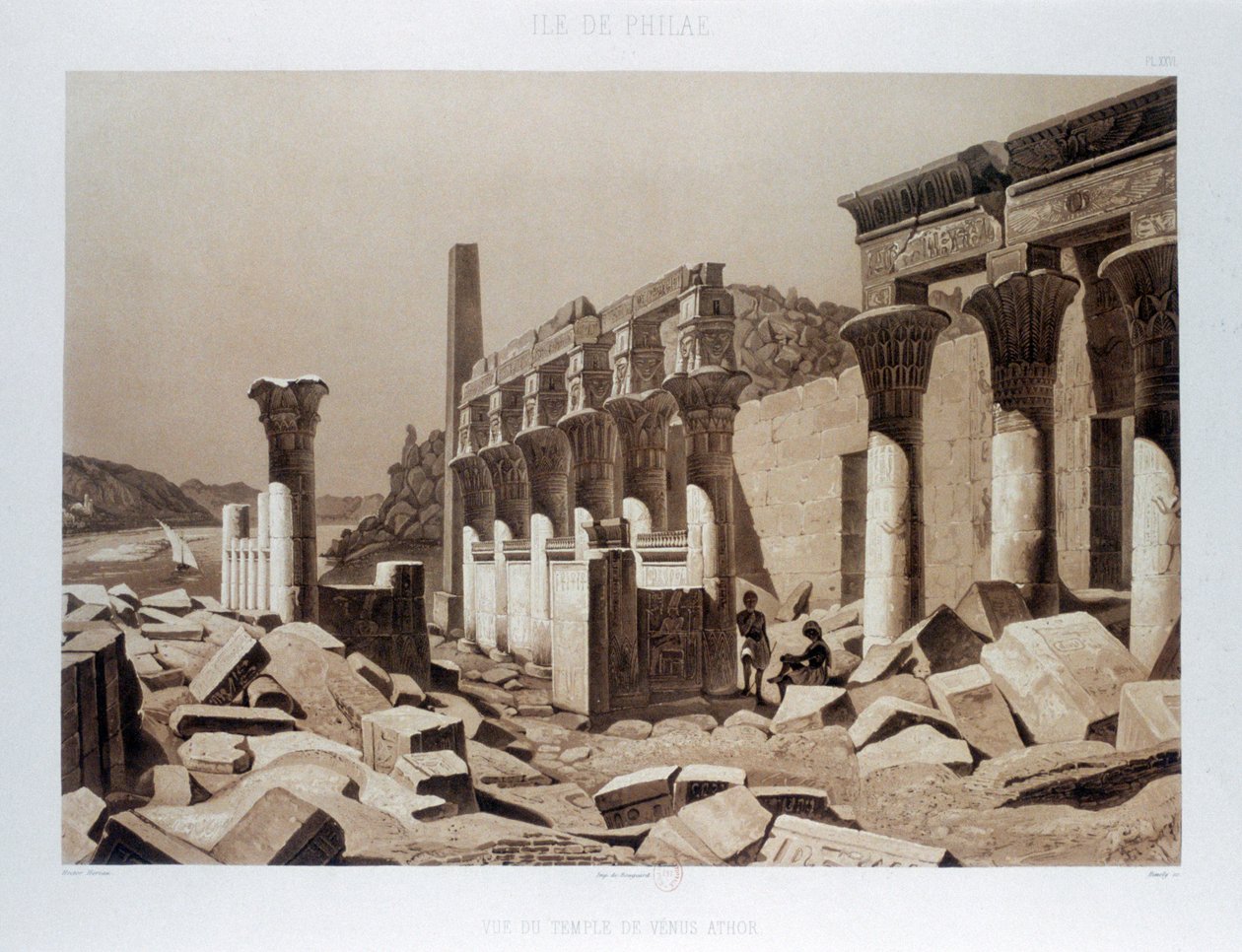 Tempel van Venus Athor, Eiland Philae, Egypte door Himely