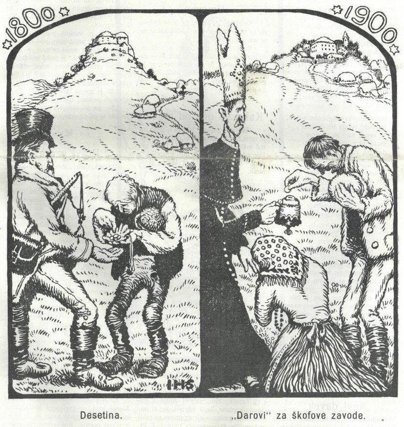 Tiende 1800 en giften voor bisschoppelijke instellingen 1900 door Hinko Smrekar