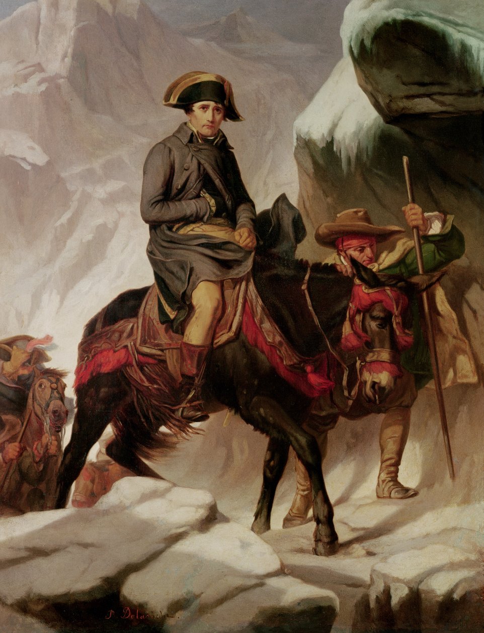 Napoleon Bonaparte (1769-1821) steekt de Alpen over door Hippolyte Delaroche