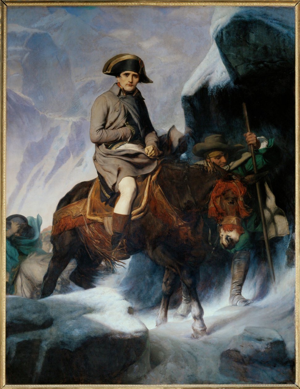 Bonaparte doorkruist de Alpen - Bonaparte franchissant les Alpes ... door Hippolyte (1797 1856) Delaroche