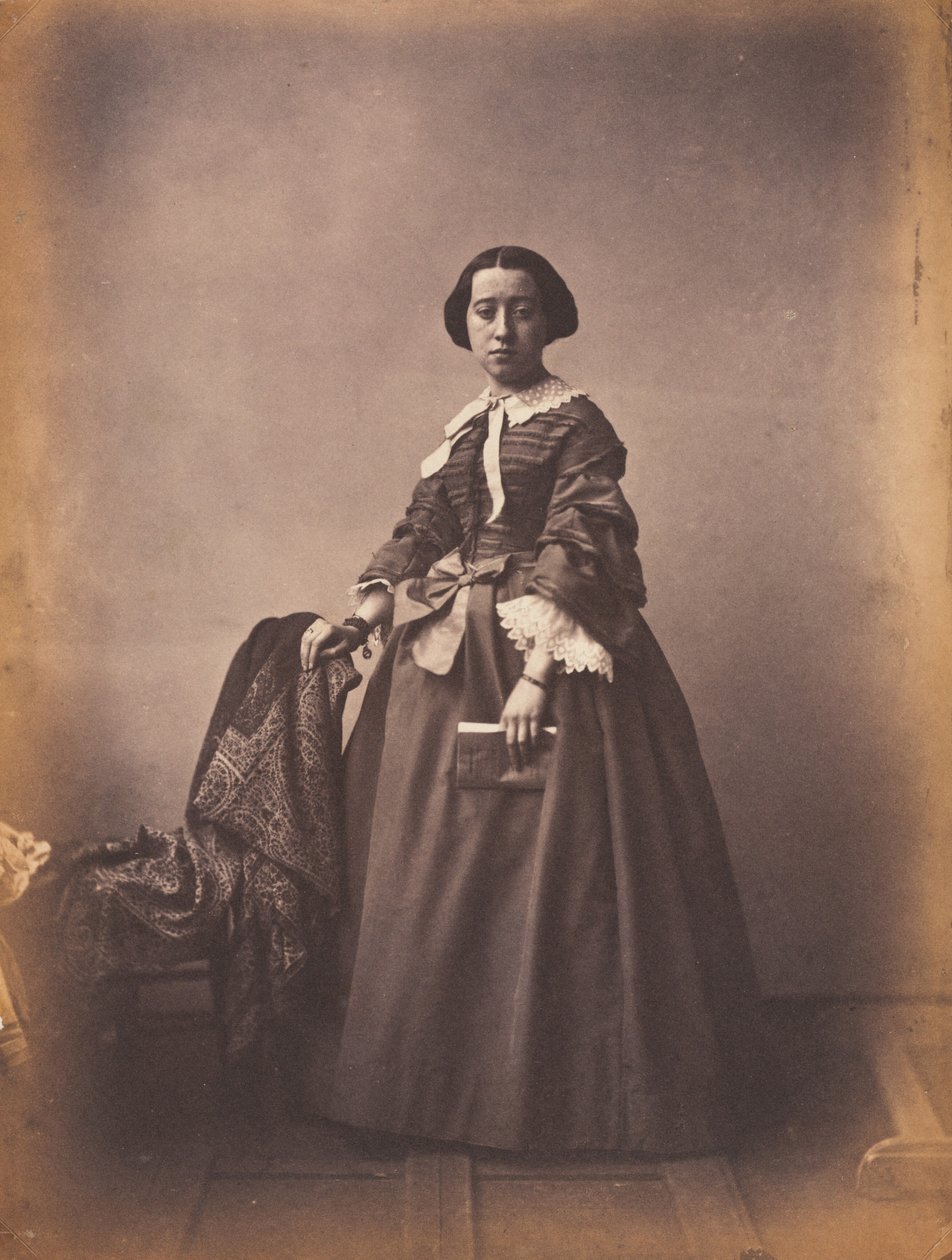 Georgina, morte à 20 ans (Georgina, dood op 20-jarige leeftijd),c. 1852 (foto) door Hippolyte Bayard