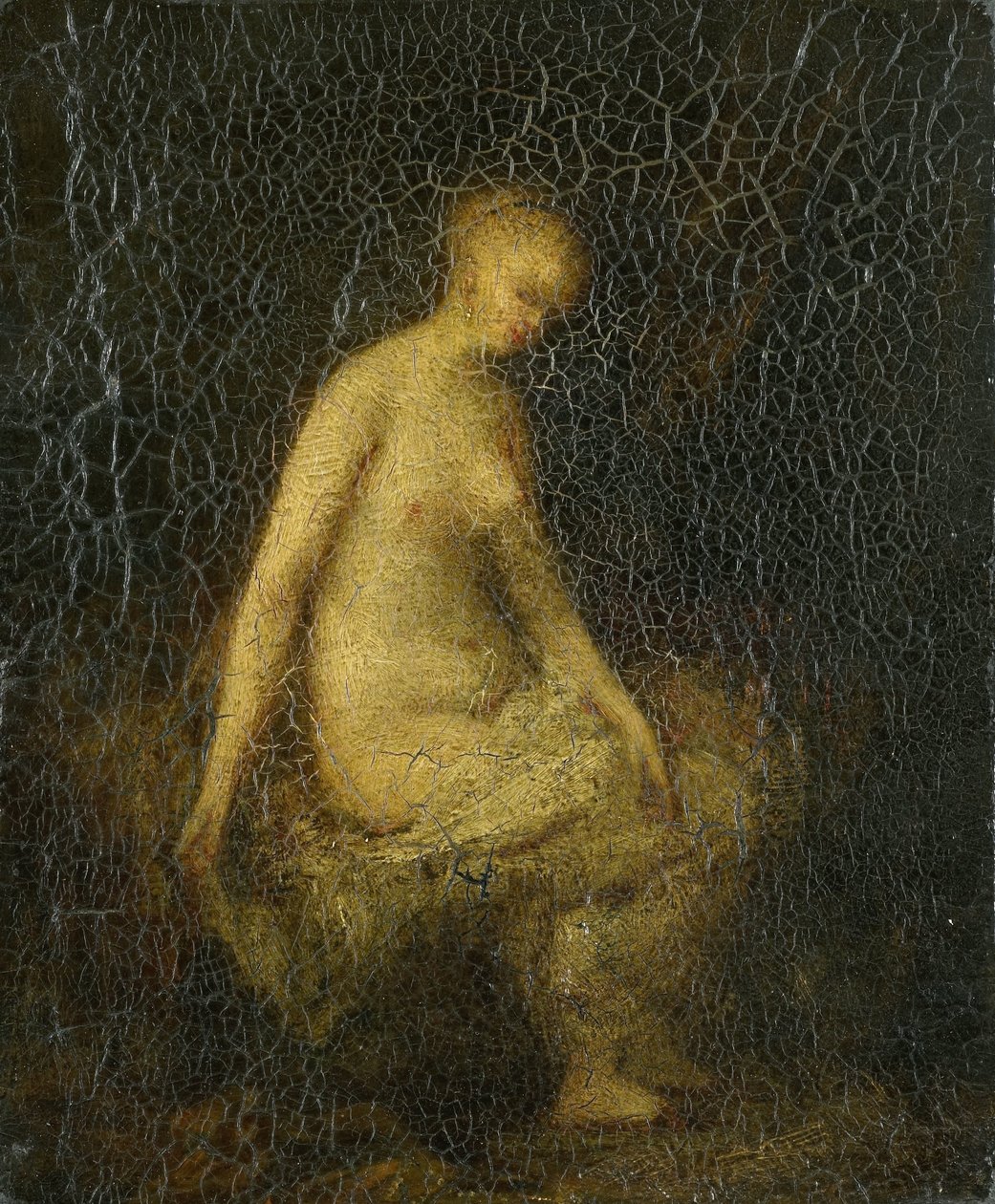 Badende vrouw door Hippolyte Michaud