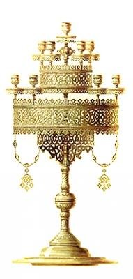 Ontwerp voor een kandelaar door Hippolyte Monighetti