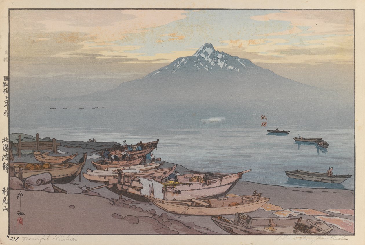 Vredig Rishiri door Hiroshi Yoshida