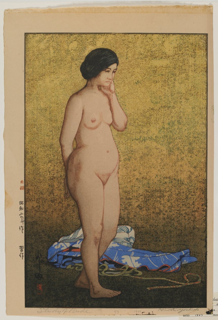 Studie van naakt, Showa-periode door Hiroshi Yoshida