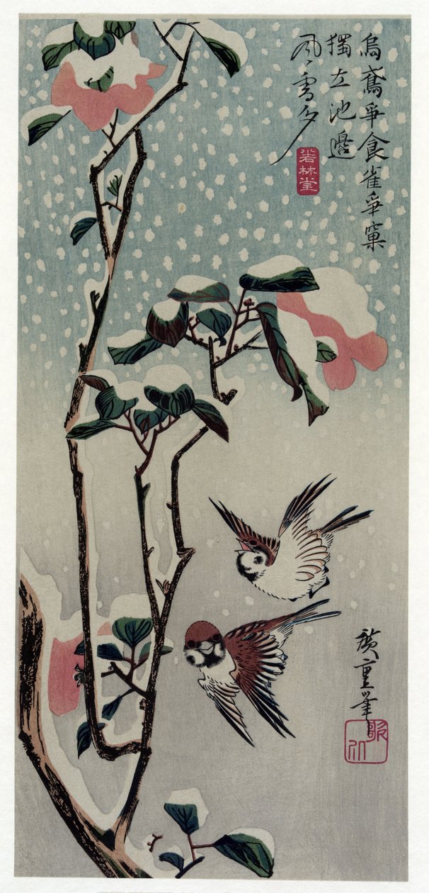 Secchu Tsubaki ni Suzume (Mussen en camelia