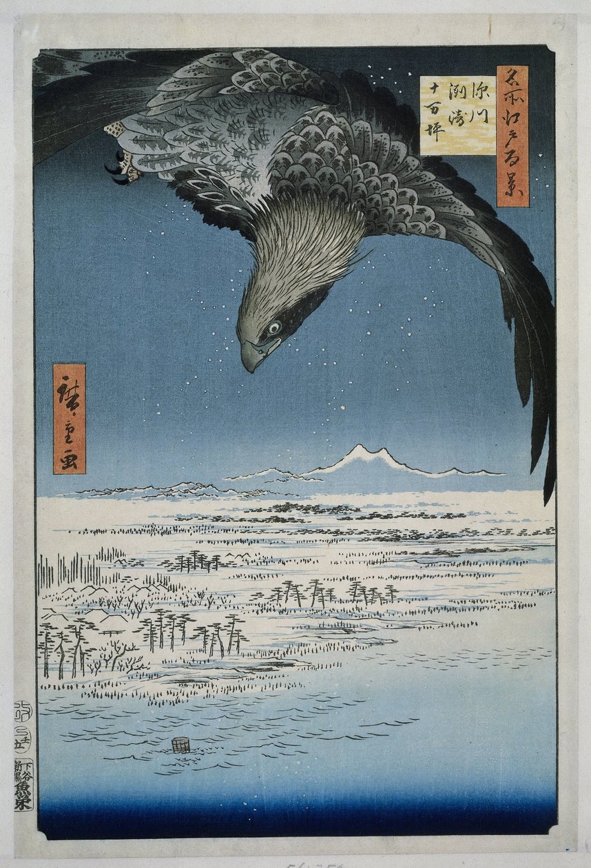 De Jumantsubo vlakte te Susaki bij Fukagawa door Hiroshige (I) , Utagawa