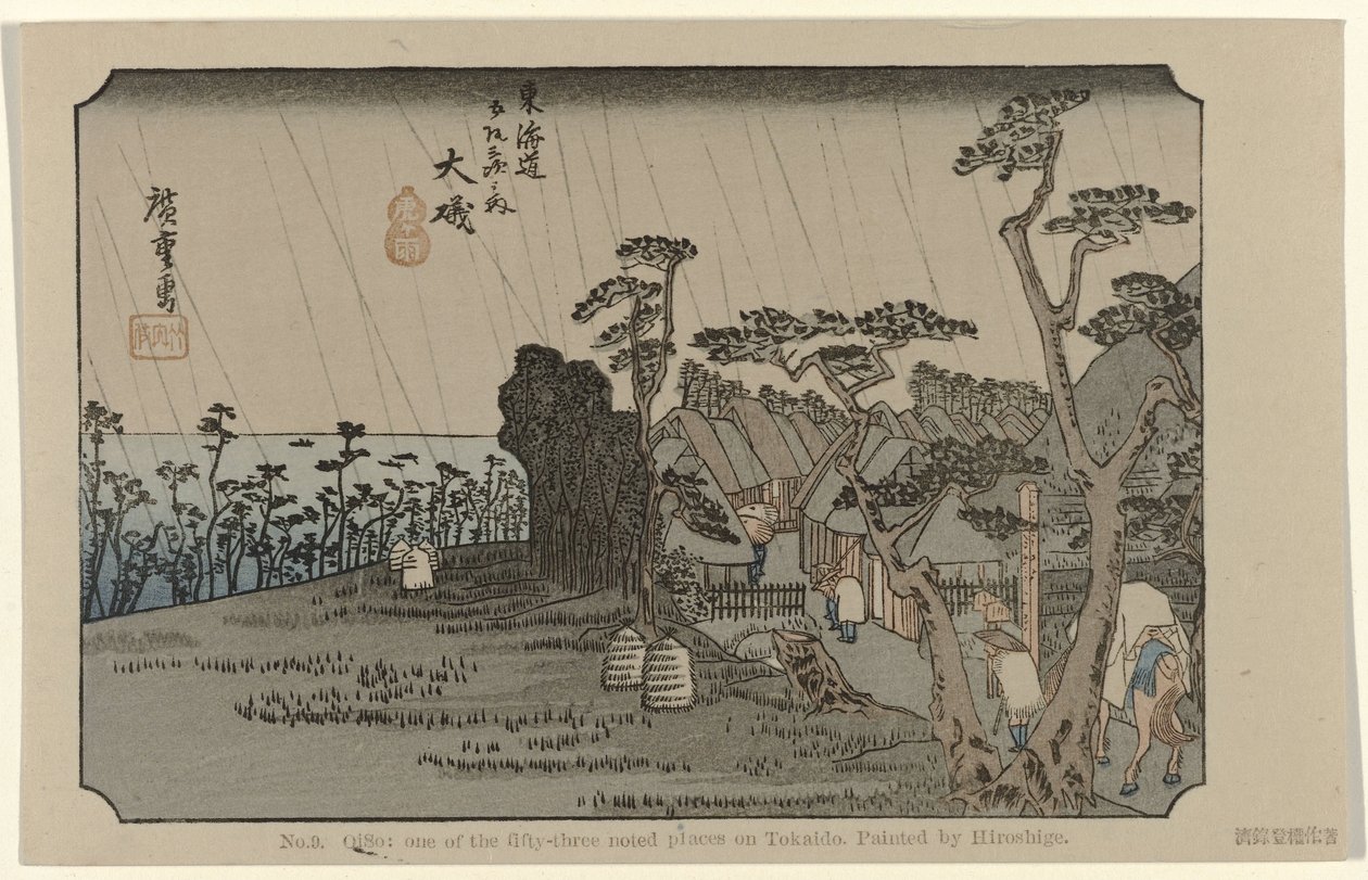 Oiso door Hiroshige (I) , Utagawa