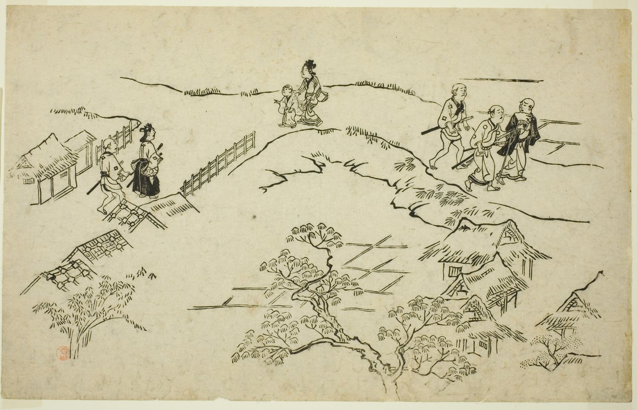 Emon Heuvel, uit de serie "Het Uiterlijk van Yoshiwara (Yoshiwara no tei)" door Hishikawa Moronobu
