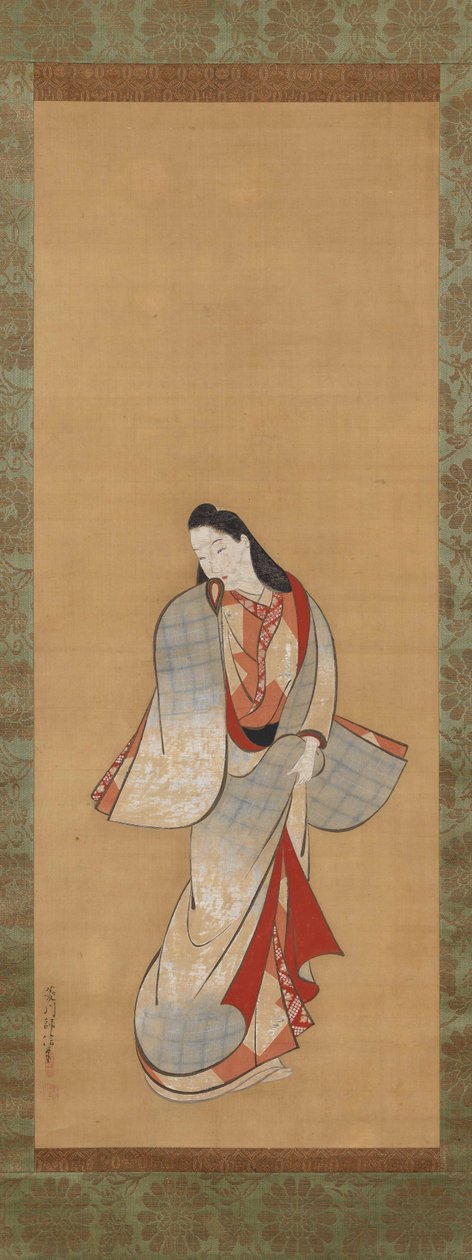 Stehende Schönheit door Hishikawa Moronobu