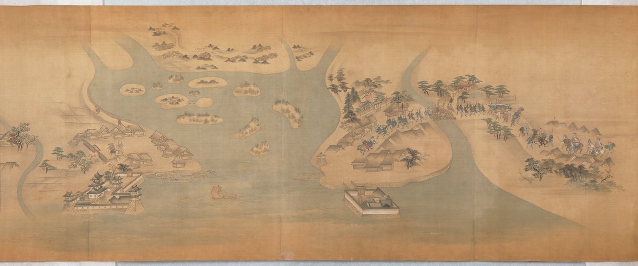 Tōkaidō-beeldrol door Hishikawa Moronobu