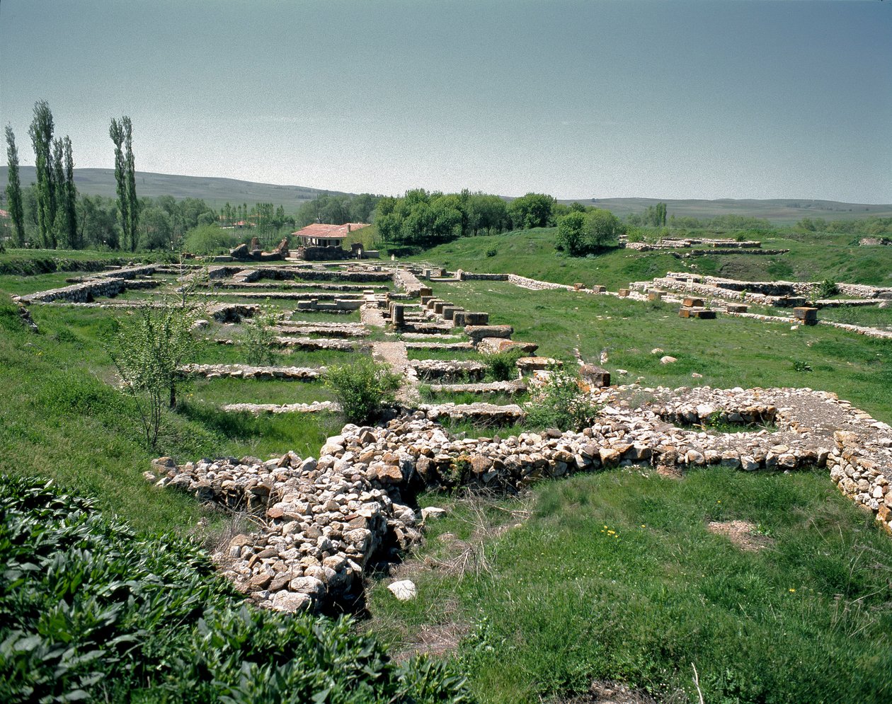 Uitzicht op de ruïnes van de site door Hittite Hittite