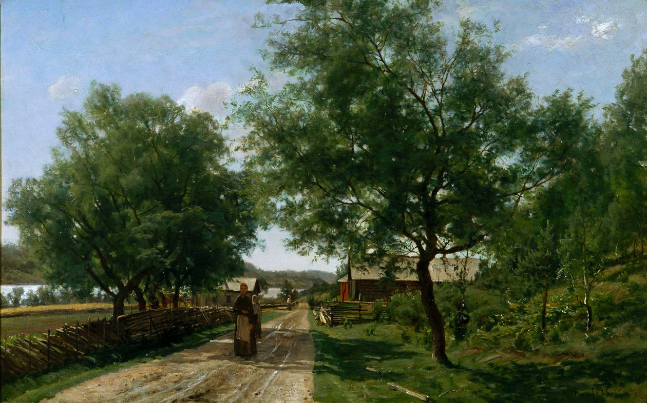 Een weg in Häme door Hjalmar Munsterhjelm