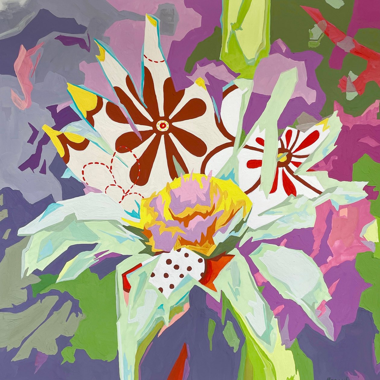 Floraal Abstract #1, 2023 door Holly Boruck