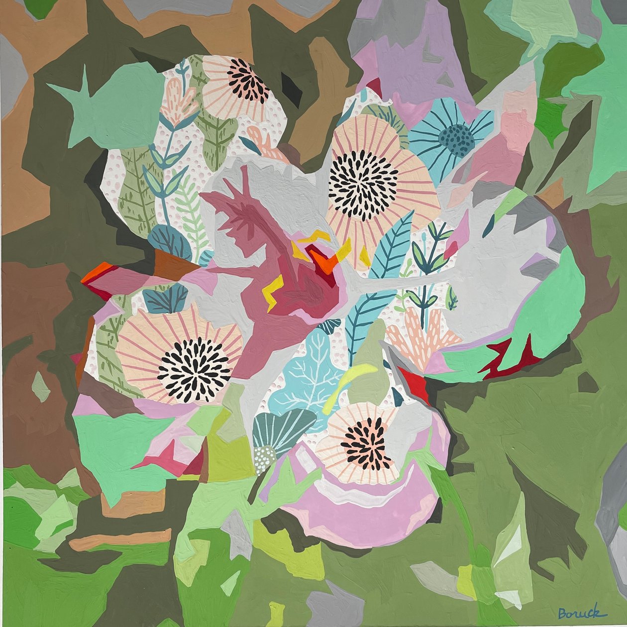 Floraal Abstract #5, 2023 door Holly Boruck