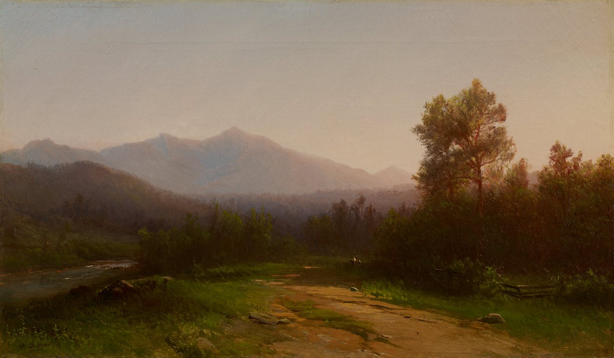 Landschap aan de Hudson River door Homer Dodge Martin