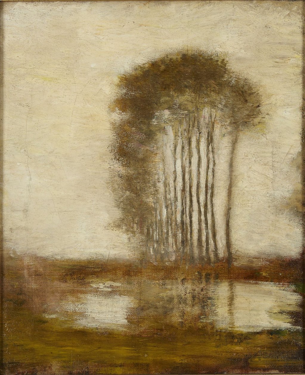 Landschap met populieren door Homer Dodge Martin
