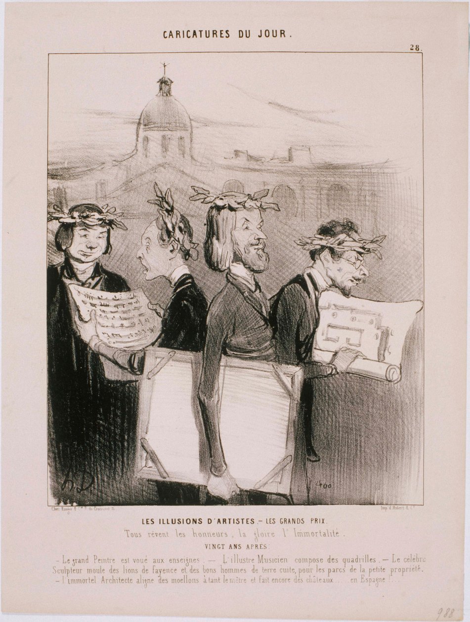Dagelijkse karikaturen - De illusies van kunstenaars door Honoré Daumier