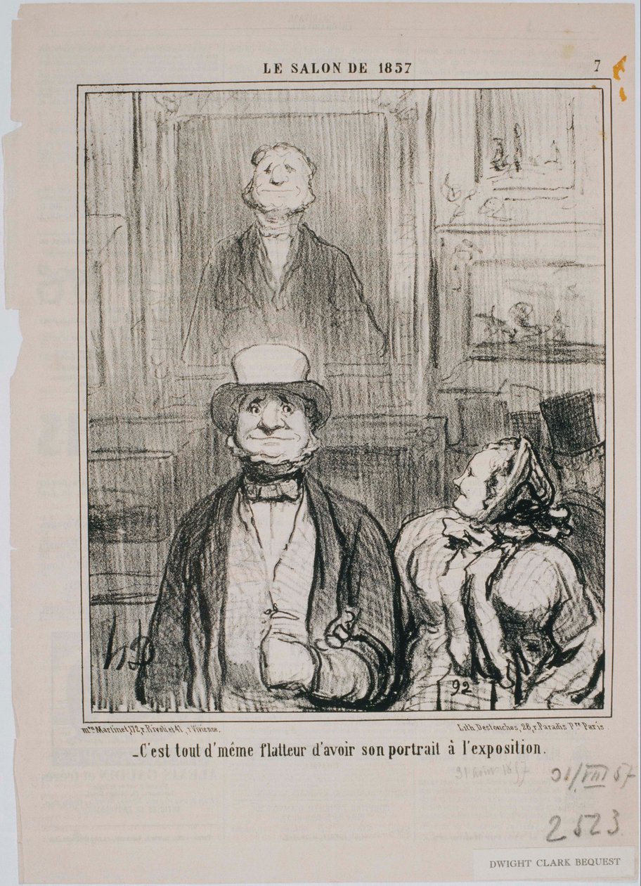 De salon van 1857 - Hoe, is het in deze kelder dat... door Honoré Daumier