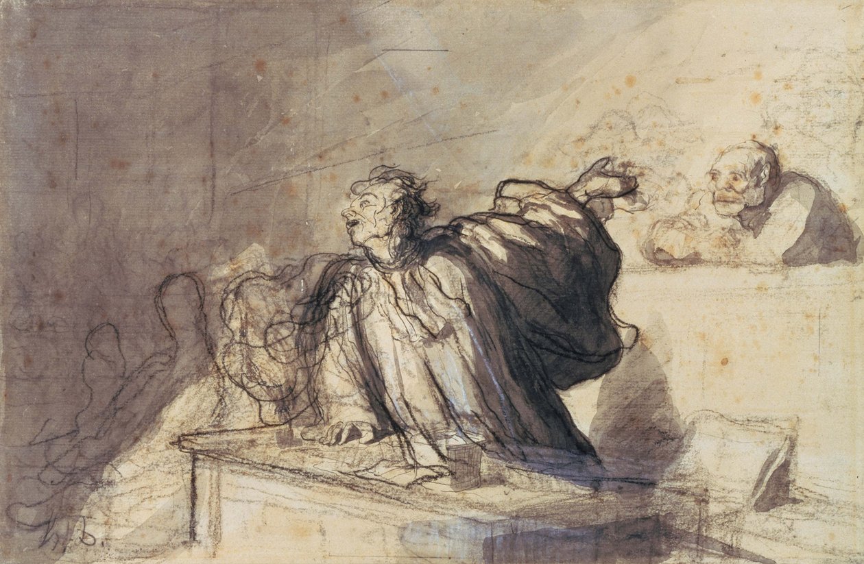 Pleidooi voor de verdediging door Honoré Daumier