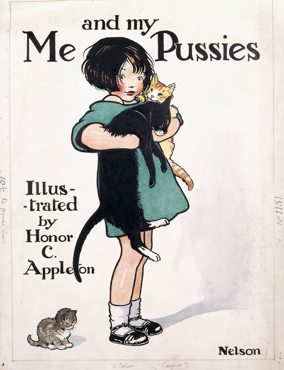 Een omslagontwerp voor Me and my Pussies door Honor Charlotte Appleton