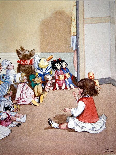 Dorothy vertelt de kinderen een verhaal door Honor Charlotte Appleton